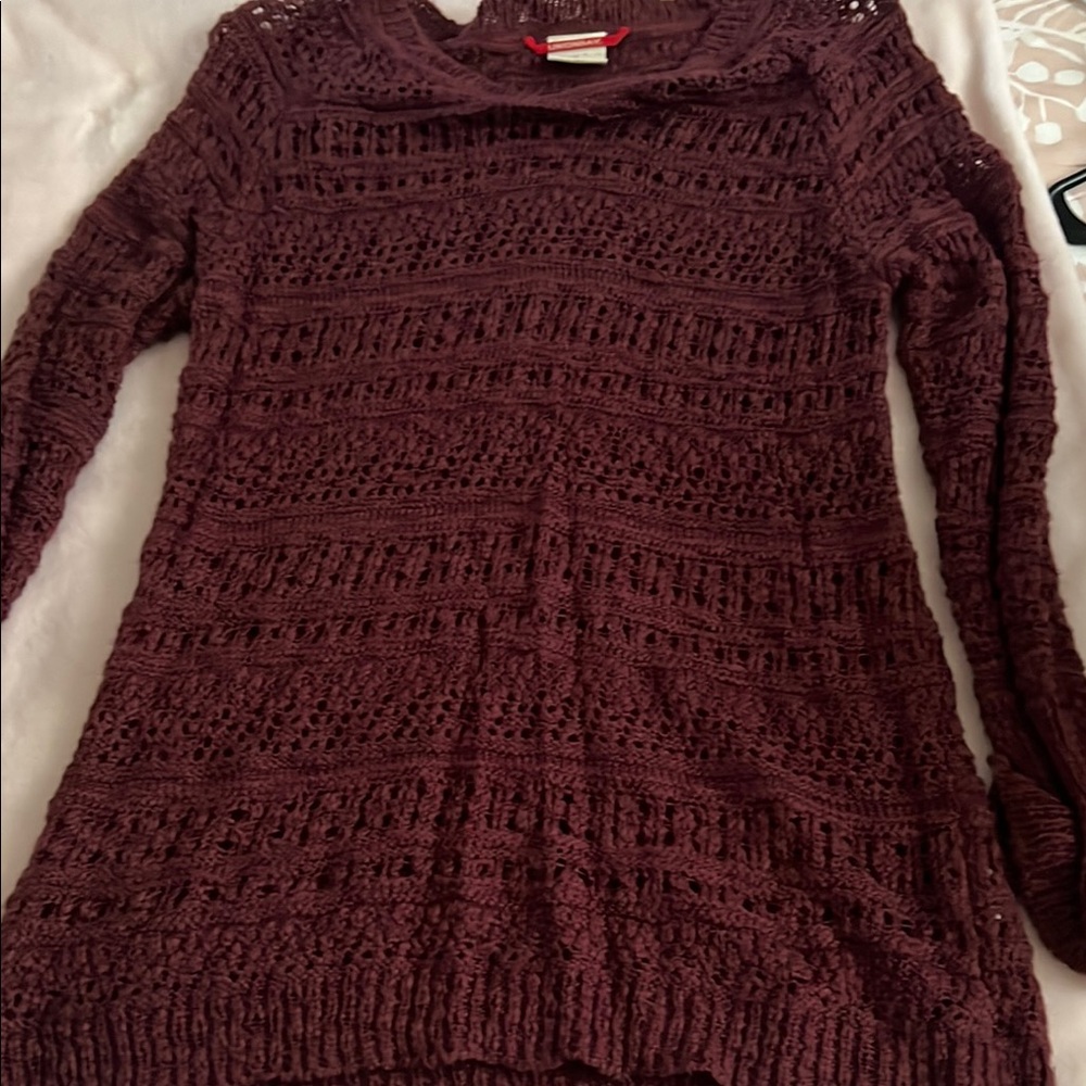 Burgundy Knit Sweater